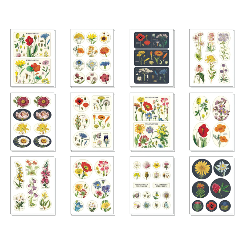 Wildflowers Vintage Sticker Tin