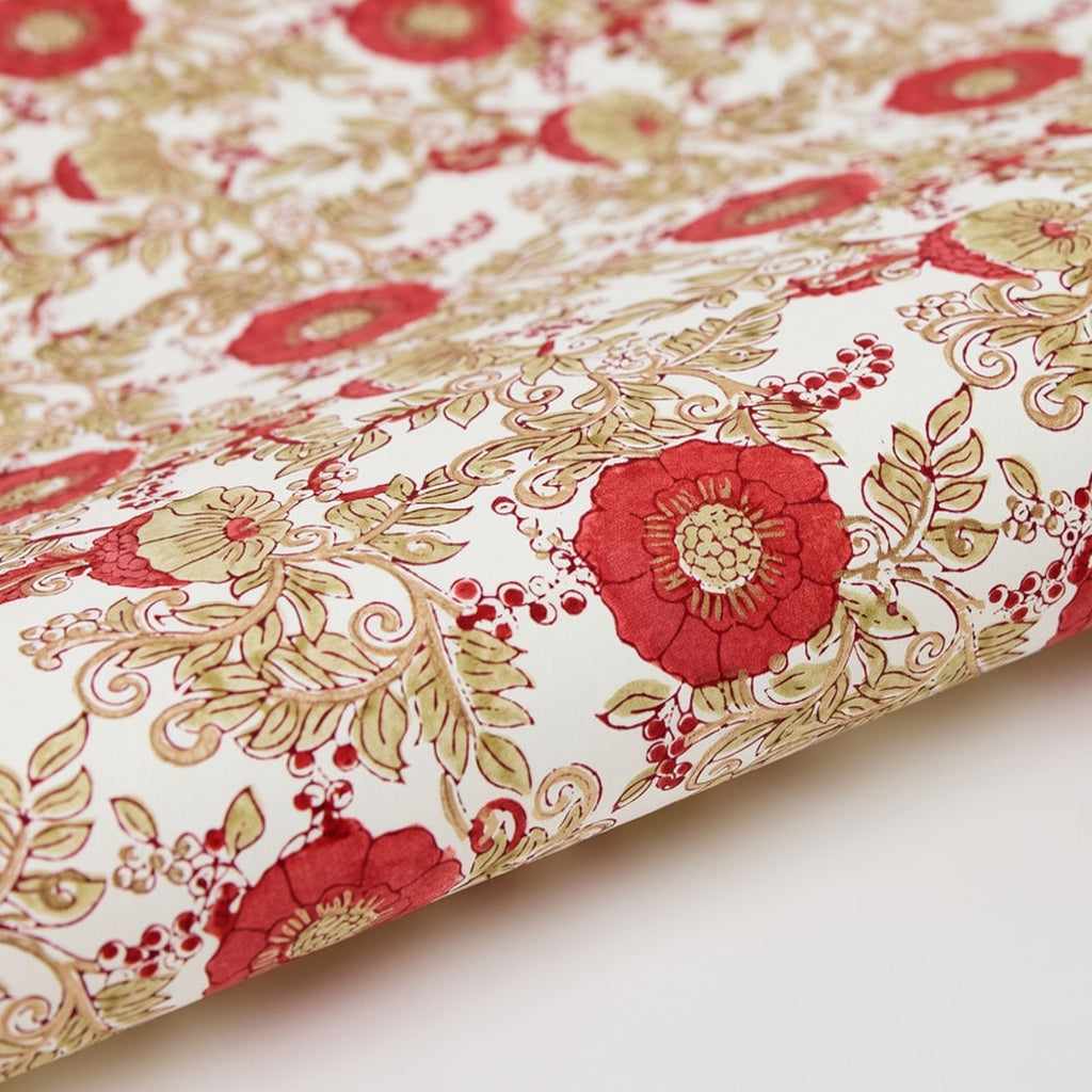 Wild Rose Winter Red Wrap Sheet