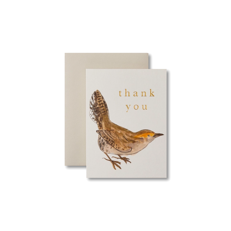 Wren Thank You Mini Card