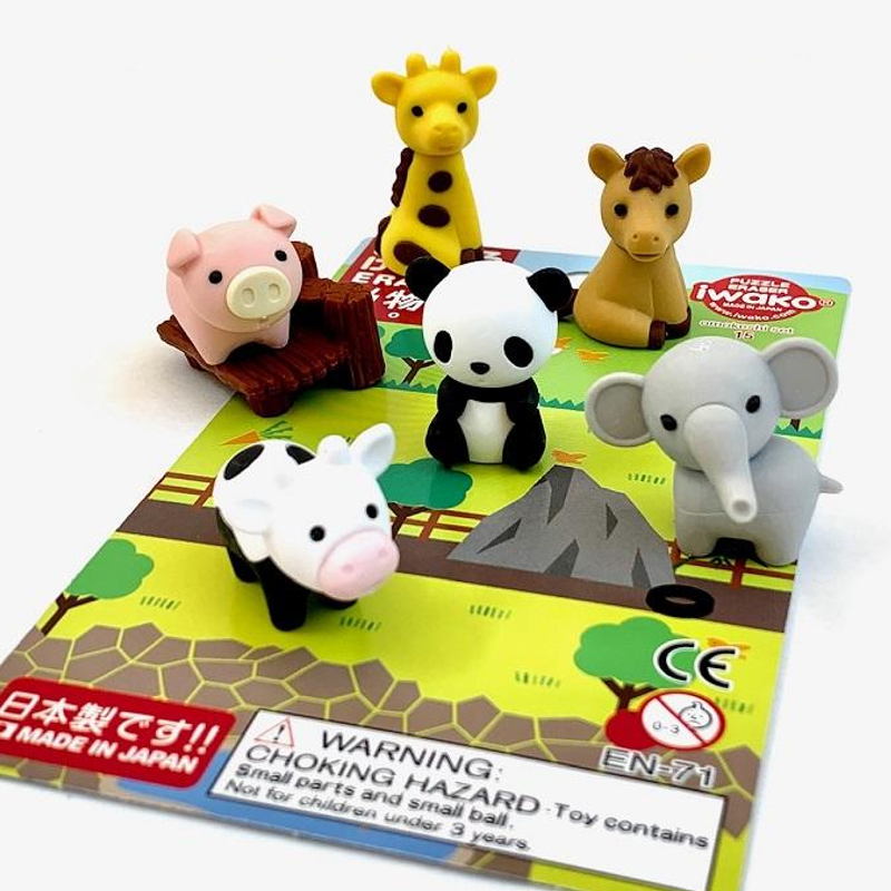 Zoo Omokeshi/Eraser Set