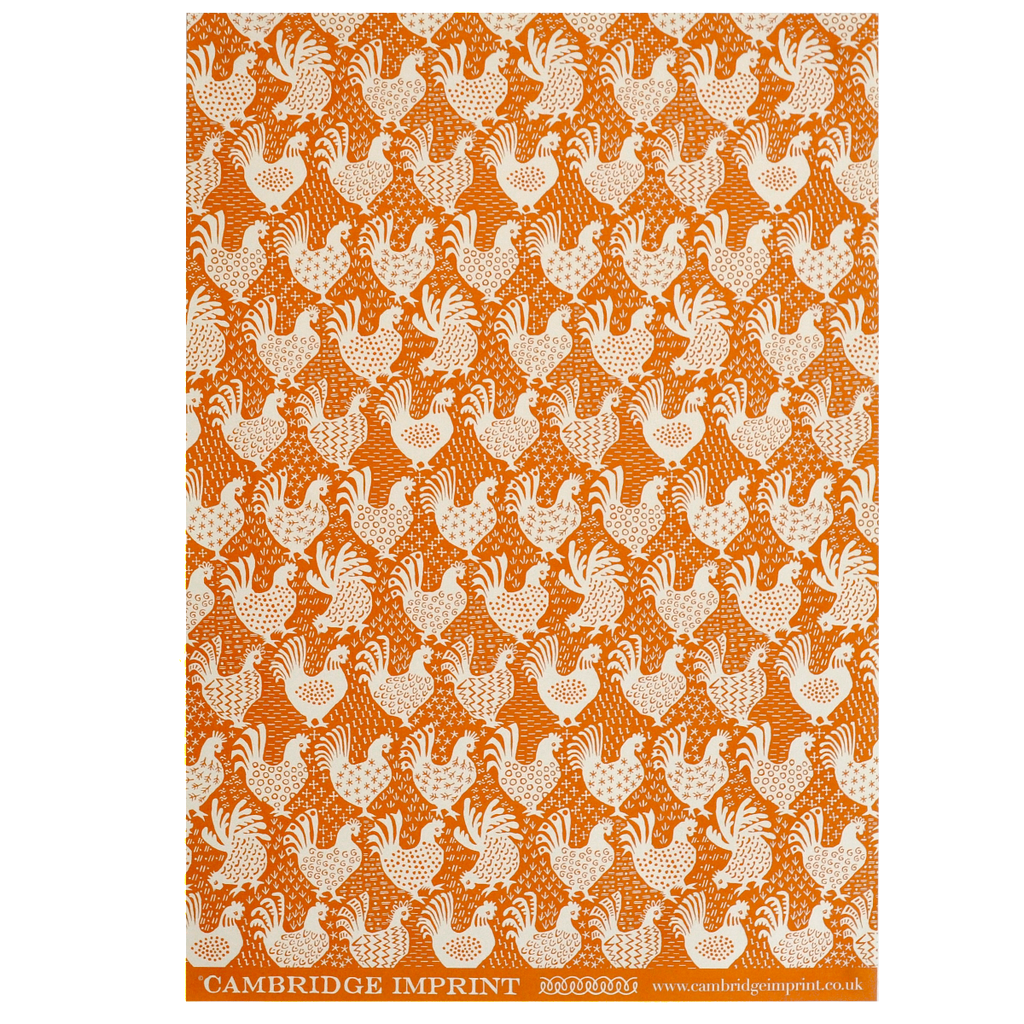 Cinnamon Hens Patterned Paper Gift Wrap