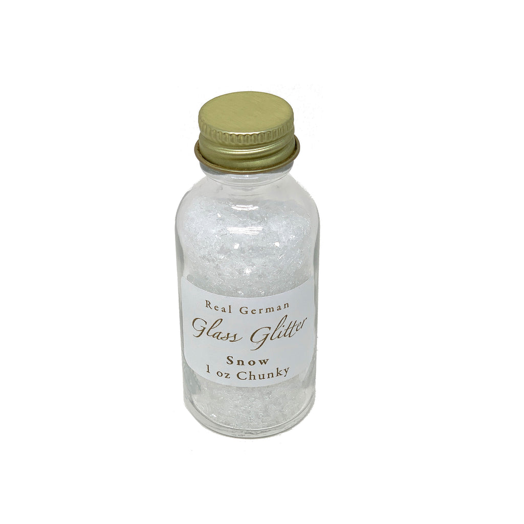 Snow Chunky German Glass Glitter - 1oz