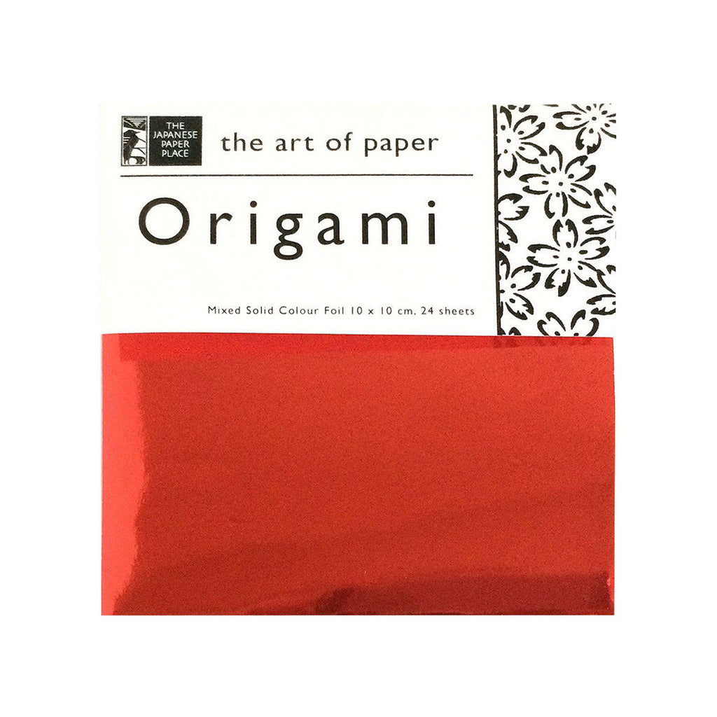 10cm Mixed Solid Colour Foil Origami - 24 Sheets