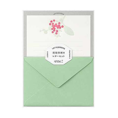 Midori Letterpress Stationery Set - Bouquet