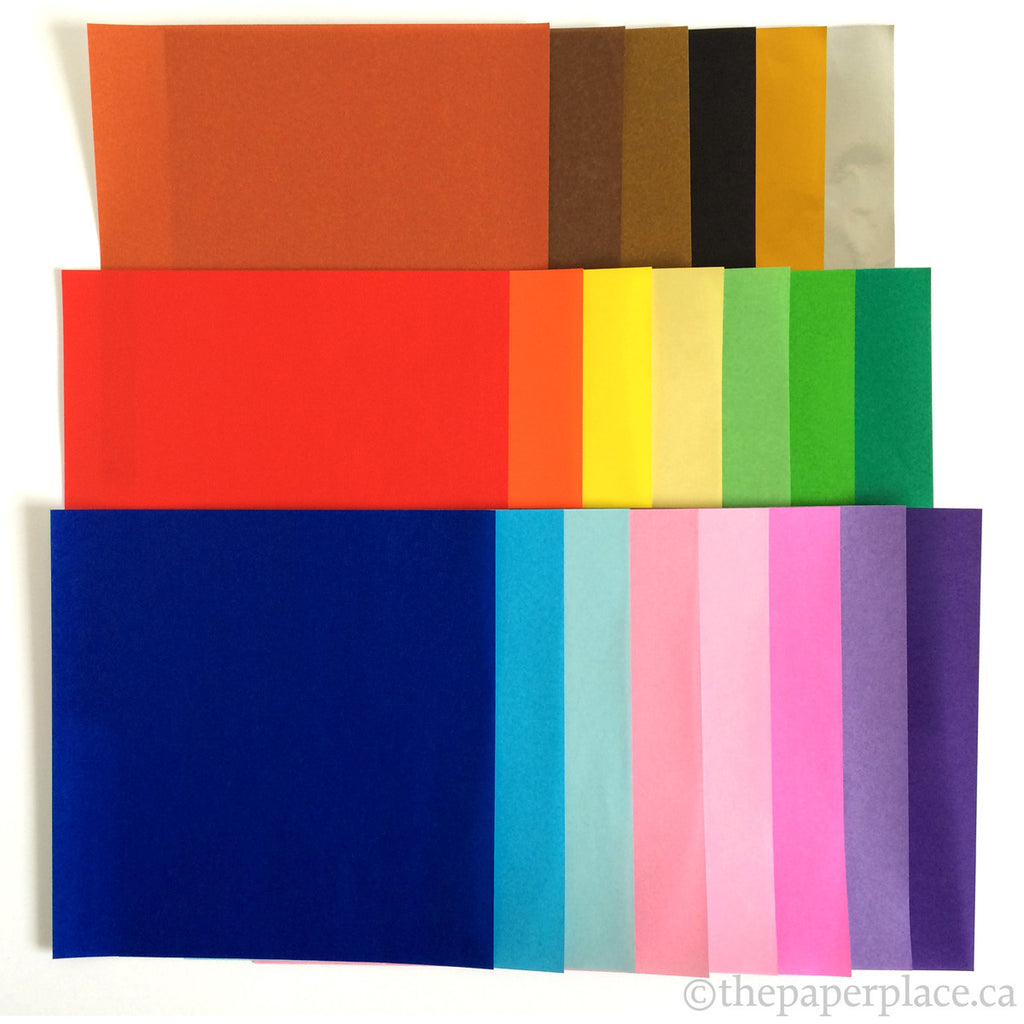 15cm Mixed Solid Colour Origami - 80 Sheets