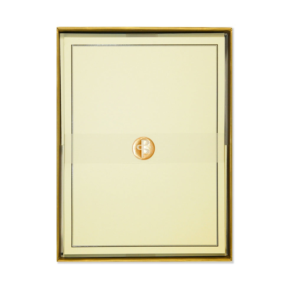 Black & Cream Letter-Perfect Stationery