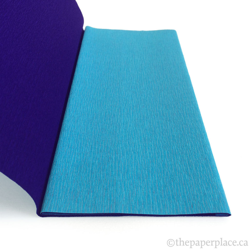 90g Double-Sided Crepe - Aqua/Royal