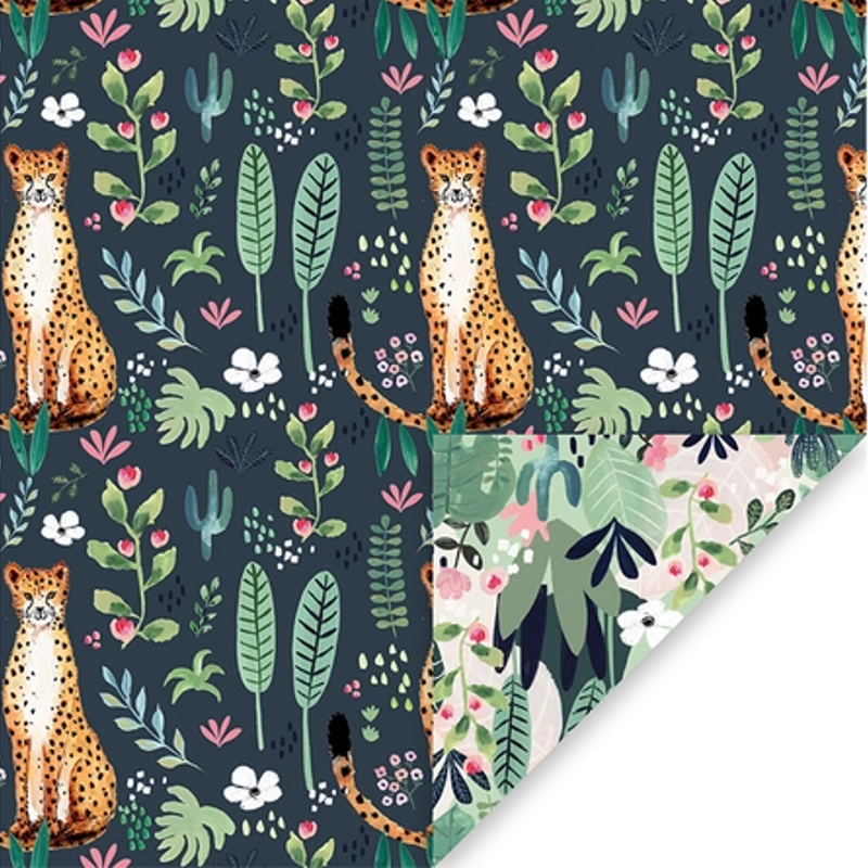 Cheetah Double Sided Gift Wrap Sheet