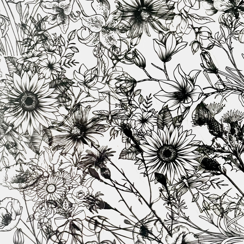 Flowers Clear Sticker Set