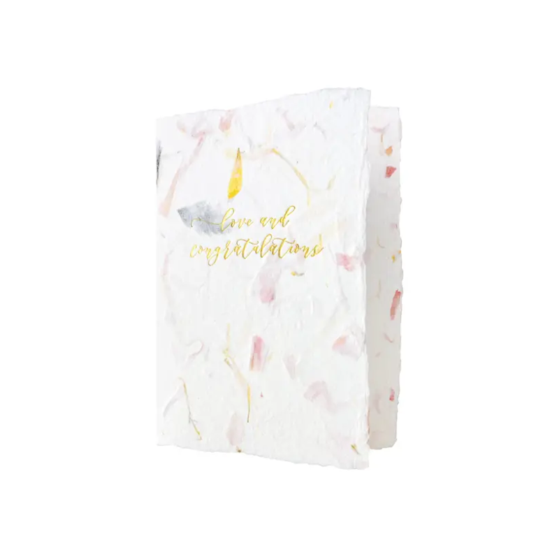 Congratulations Love in Flowers Single Card