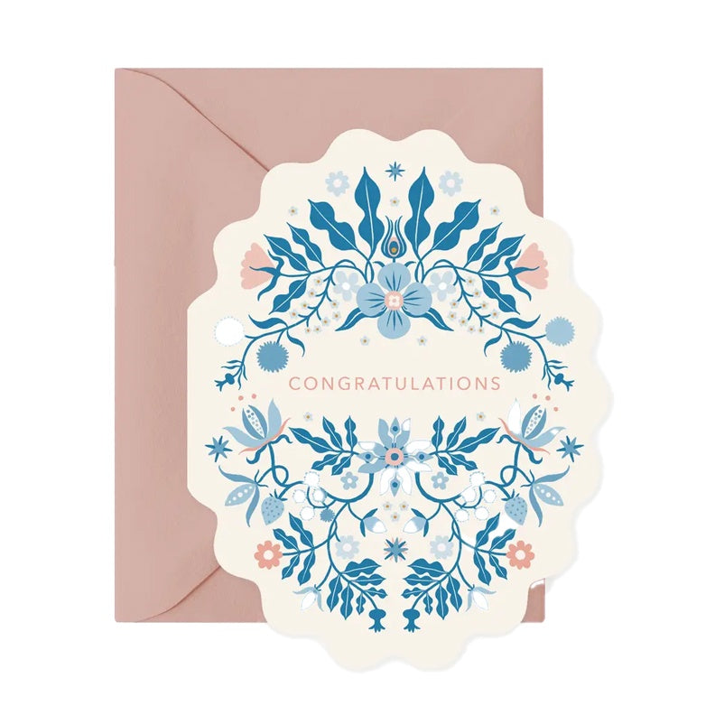 Folk Congratulations Single Card