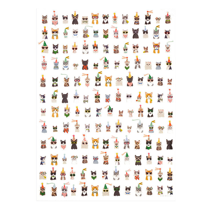 Rifle Paper Co. Cool Cats Wrapping Sheets, Roll of 3