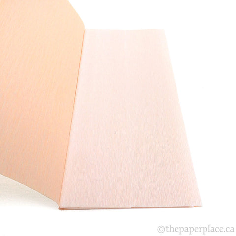 90g Double-Sided Crepe - White/Peach