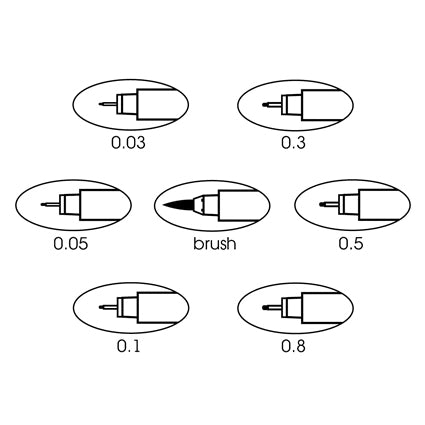 Le Pen Black Drawing Set/8