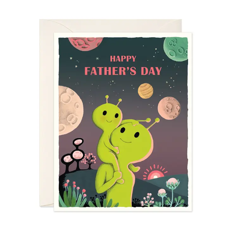 Father's Day Aliens Single Card
