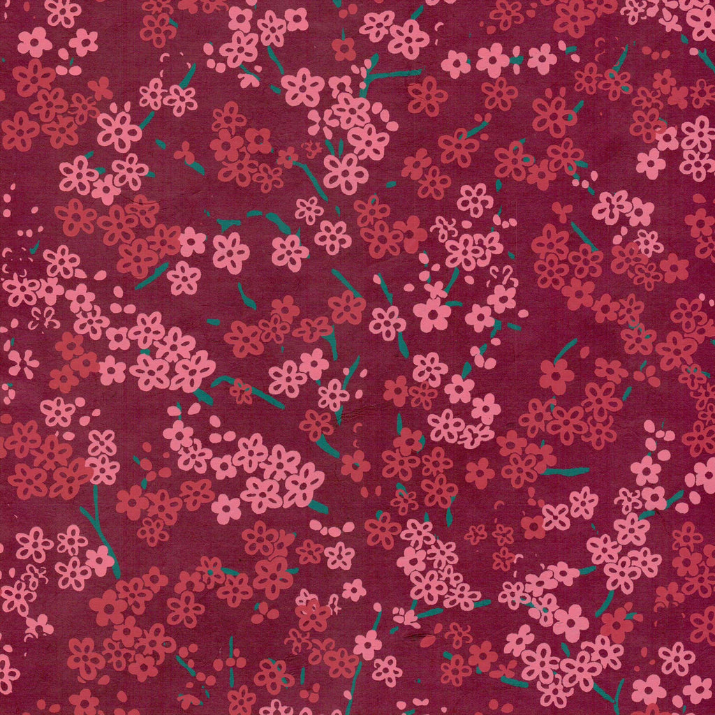 Forever Florals - Pinks on Magenta
