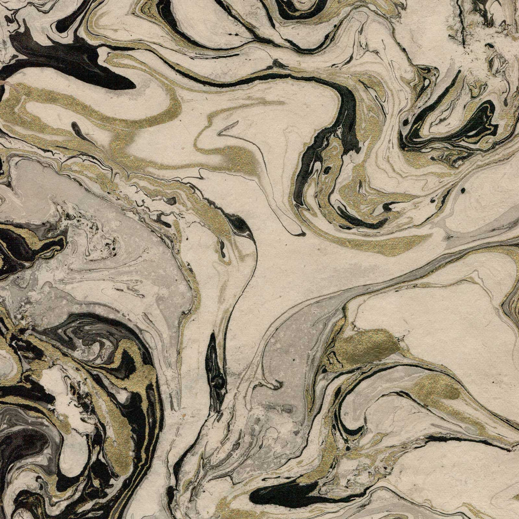 Marble - Black/Gold on Cream