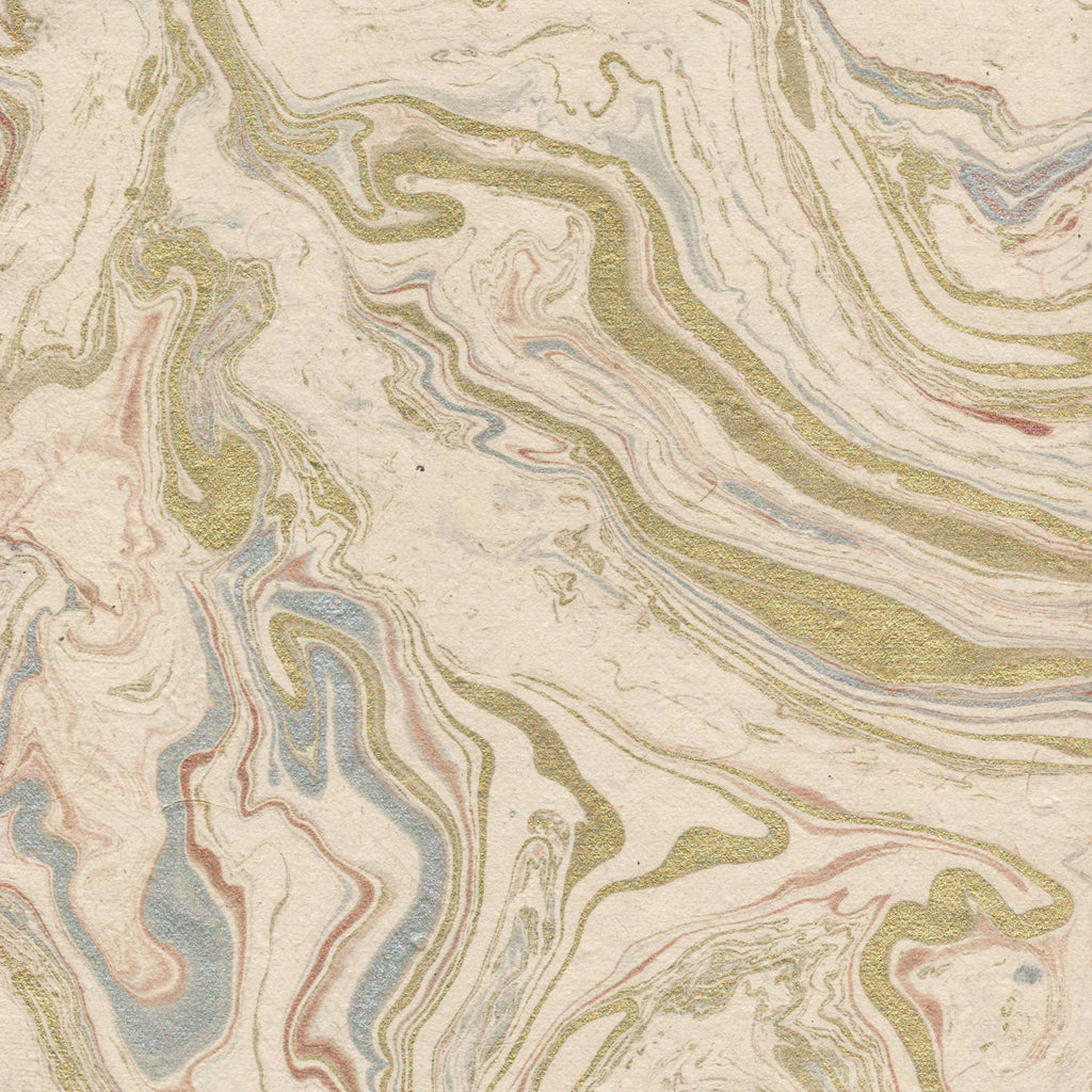 Marble - Gold/Silver/Copper on Cream