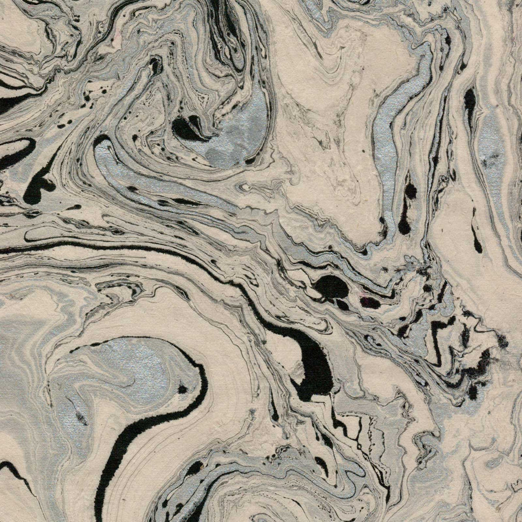 Marble - Black/Silver on Cream