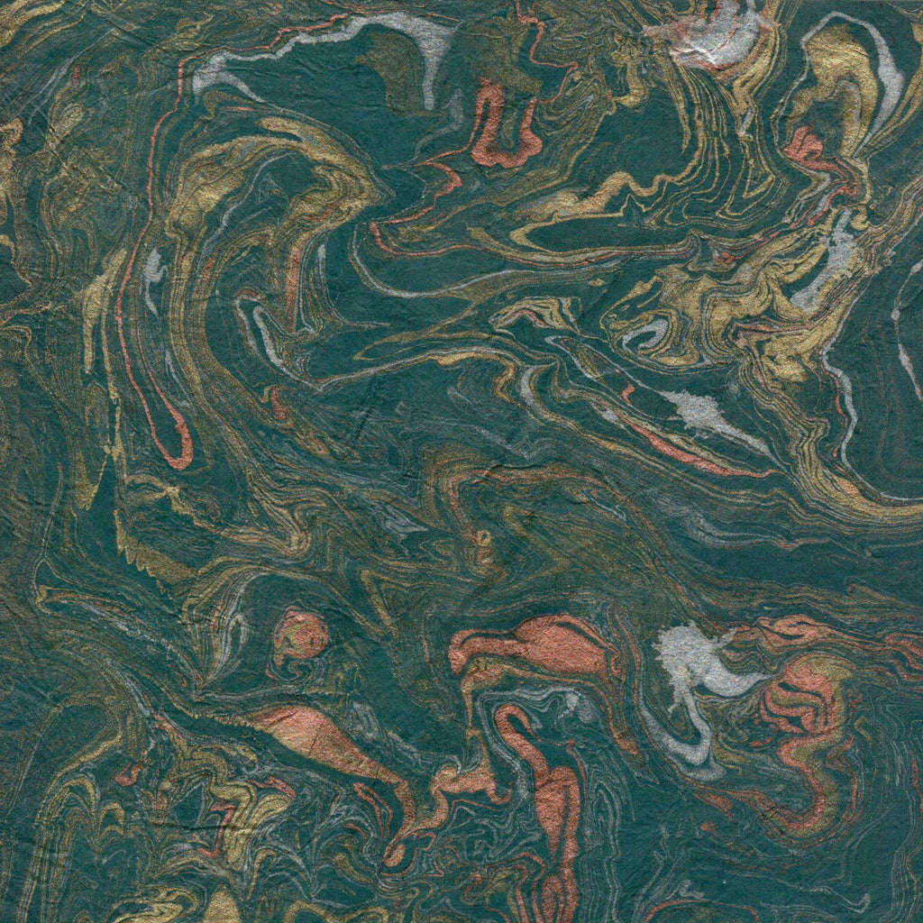 Marble - Metallic on Dark Teal