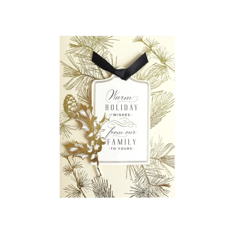 Gold Pine Cones Single Card