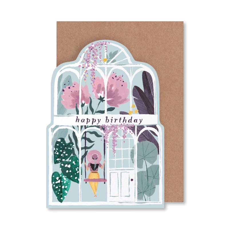 Greenhouse Birthday Single Card