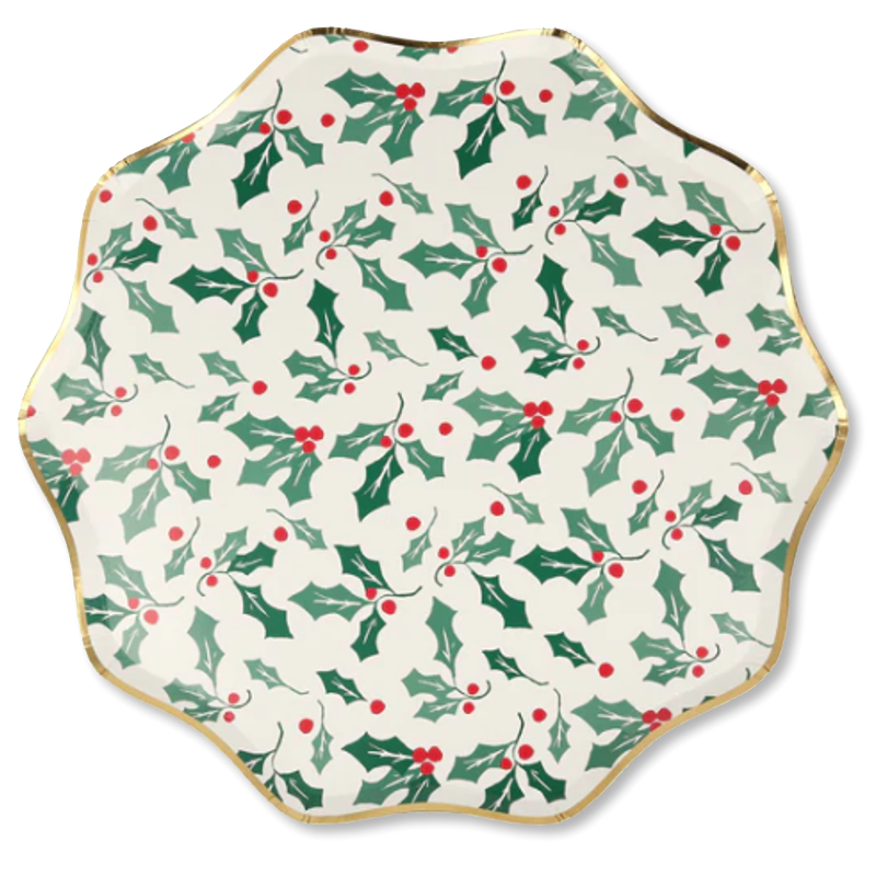 Holly Pattern Dinner Plates