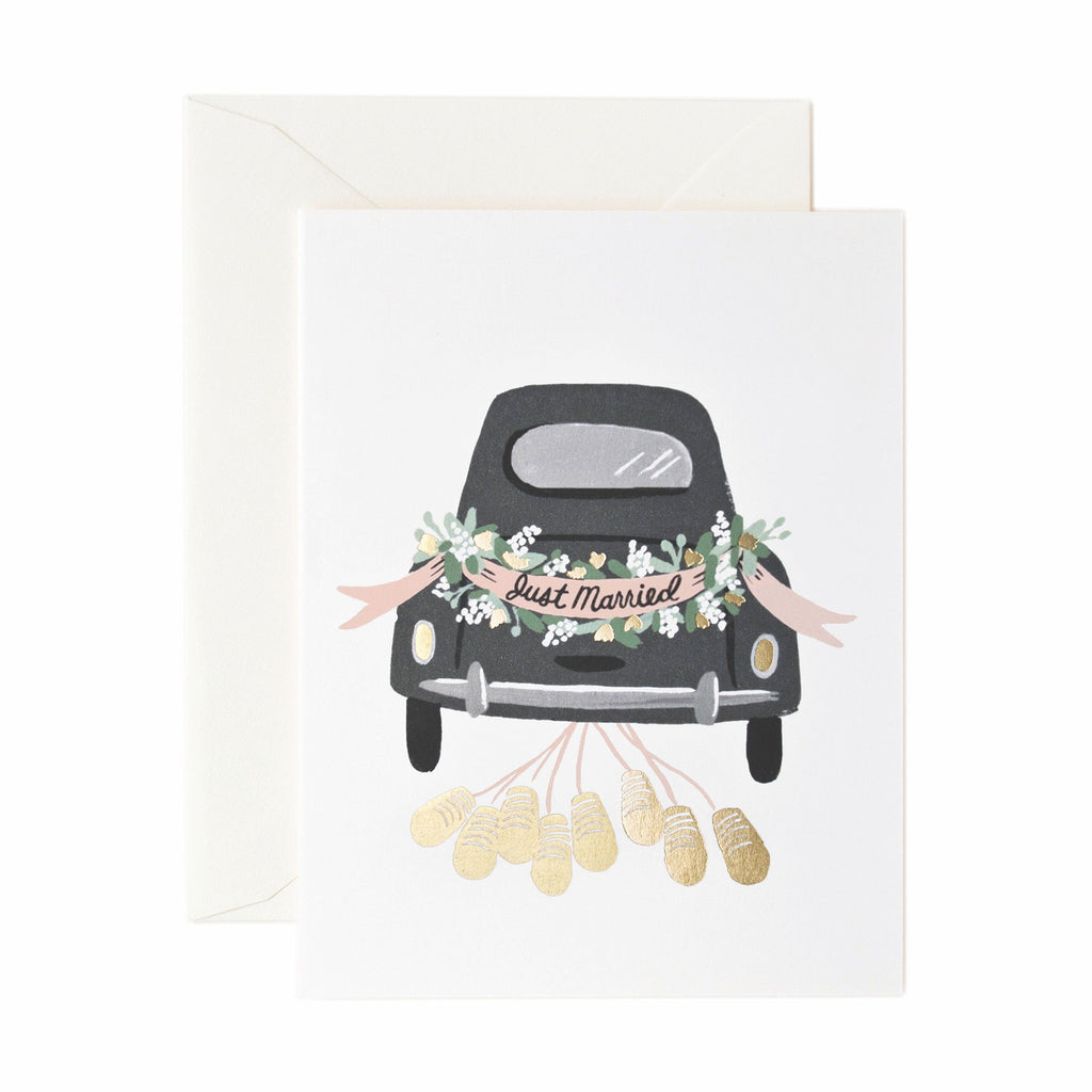 Just Married Getaway Single Card