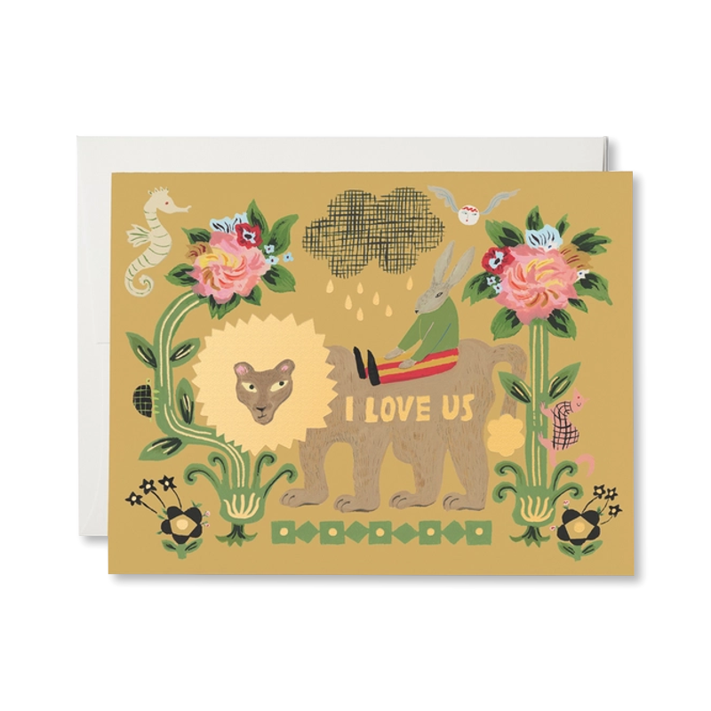 Lion & Rabbit Single Card