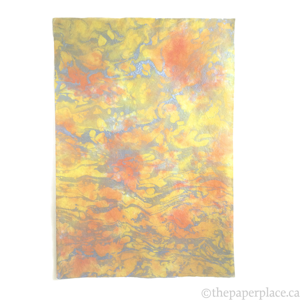 Thai Marbled Momi - Peach/Yellow/Silver