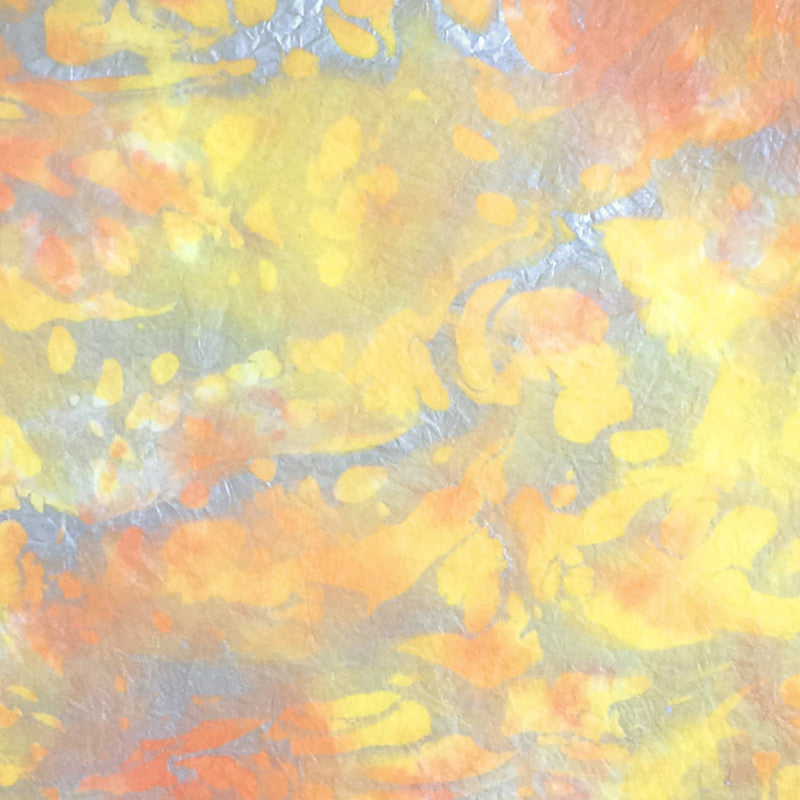 Thai Marbled Momi - Peach/Yellow/Silver