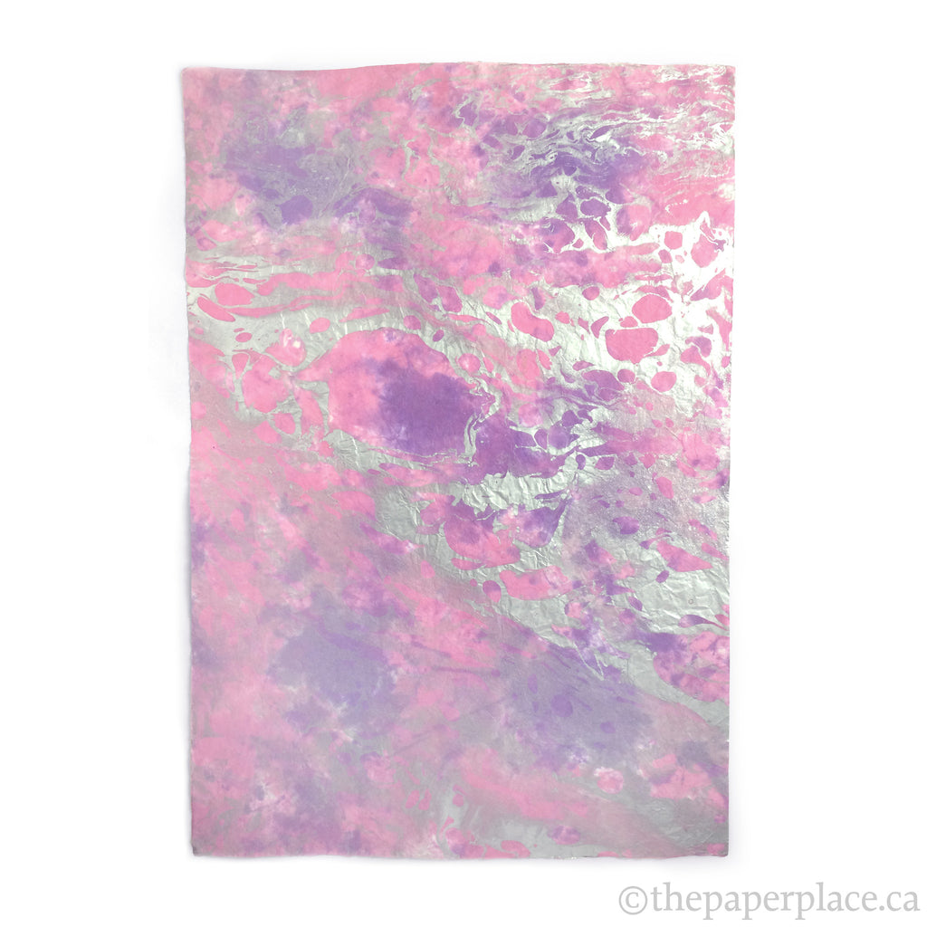 Thai Marbled Momi - Pink/Purple/Silver