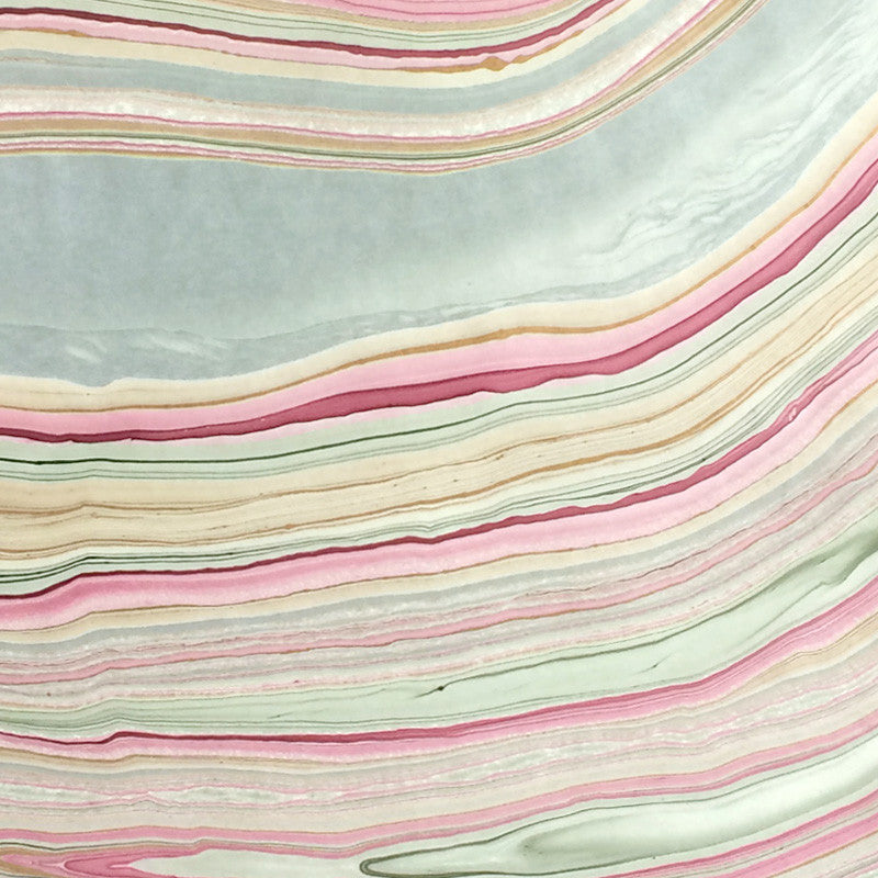 Thai Marbled Paper - Red/Gold/Green