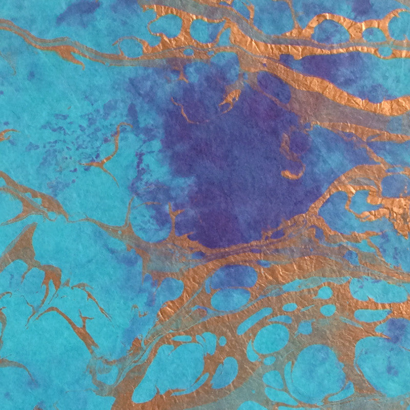 Thai Marbled Momi - Turquoise/Purple/Copper