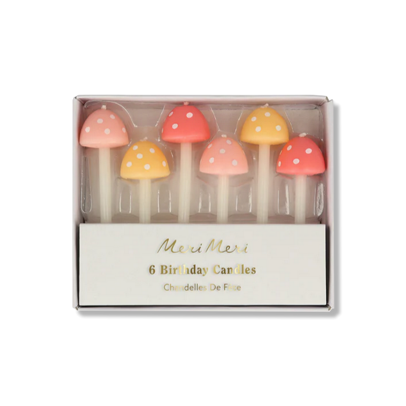 Mushroom Birthday Candles