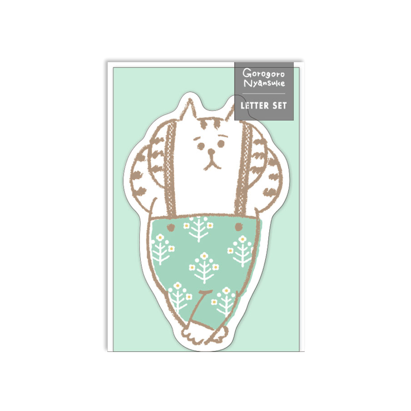 Nordic Flowers Cat Letter Set