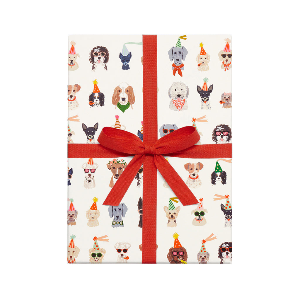 Rifle Paper Co. Party Pups Wrapping Sheets, Roll of 3