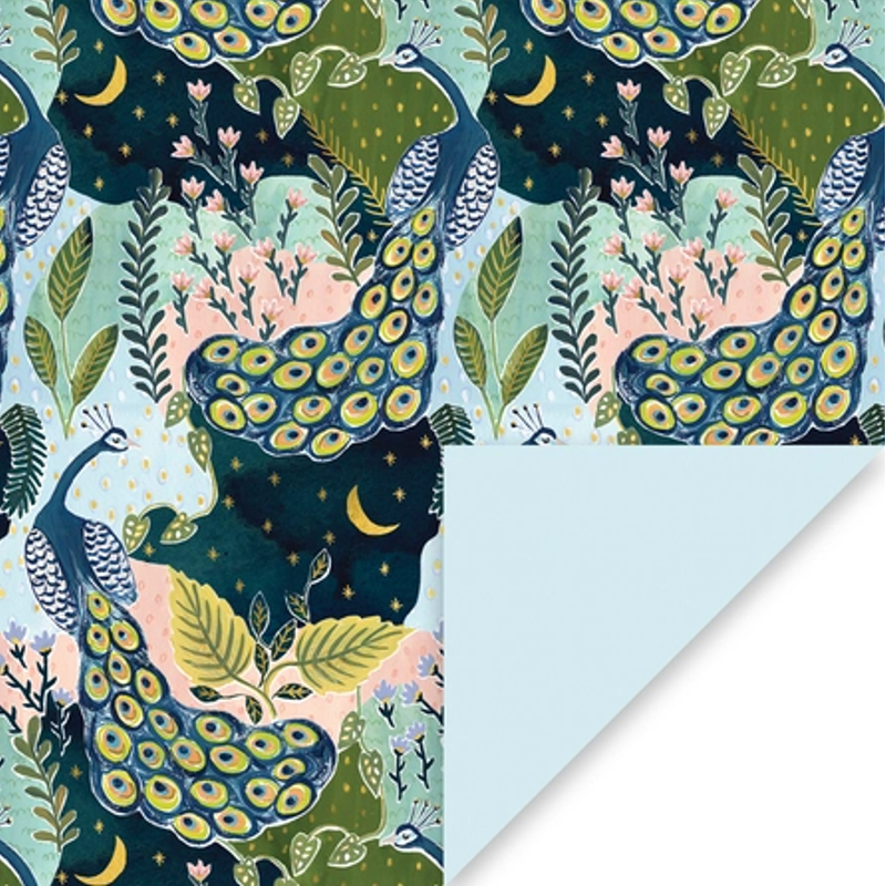 Peacock Gift Wrap Sheet