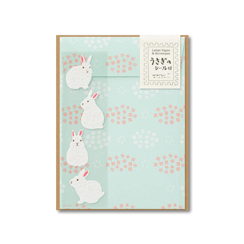 Rabbit Sticker Stationery Set