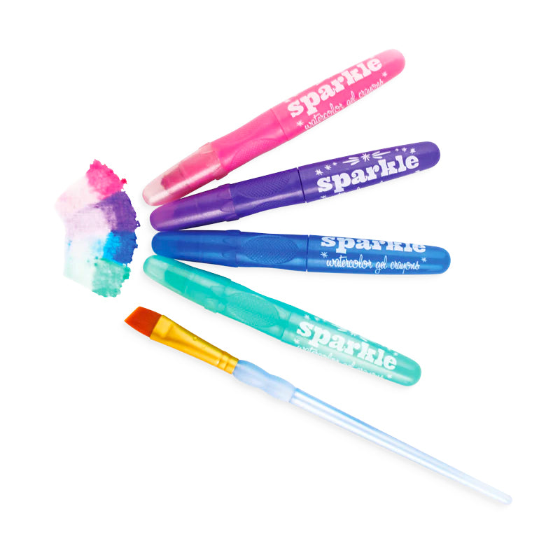 Rainbow Sparkle Metallic Watercolour Gel Crayons