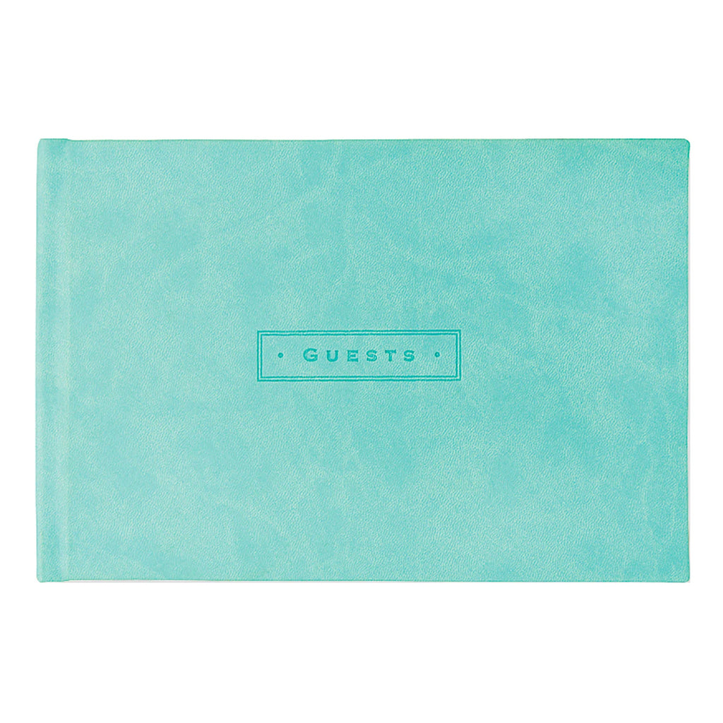 Seafoam Leather Guestbook