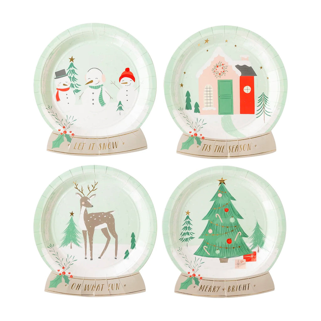Snow Globe Plates