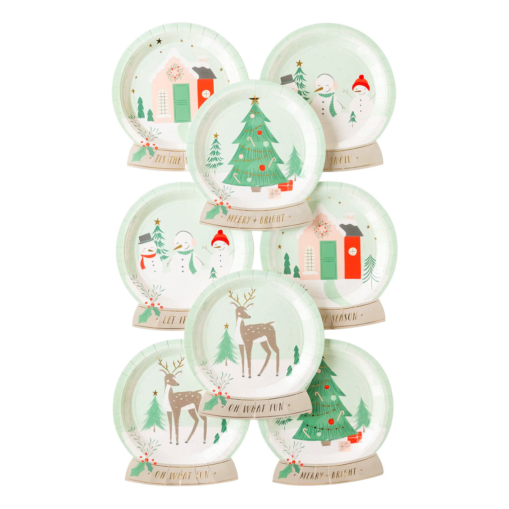 Snow Globe Plates