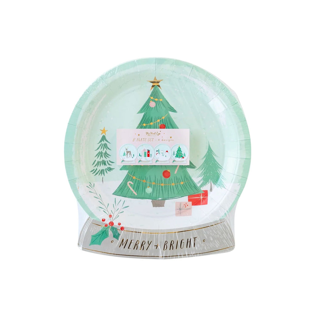 Snow Globe Plates