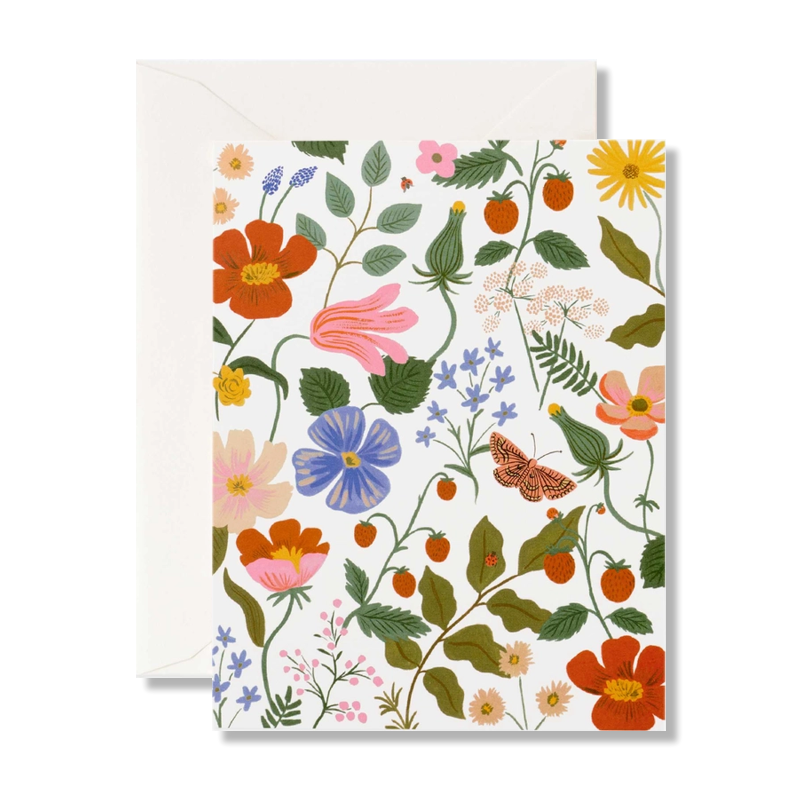 Strawberry Fields Cream Single Card