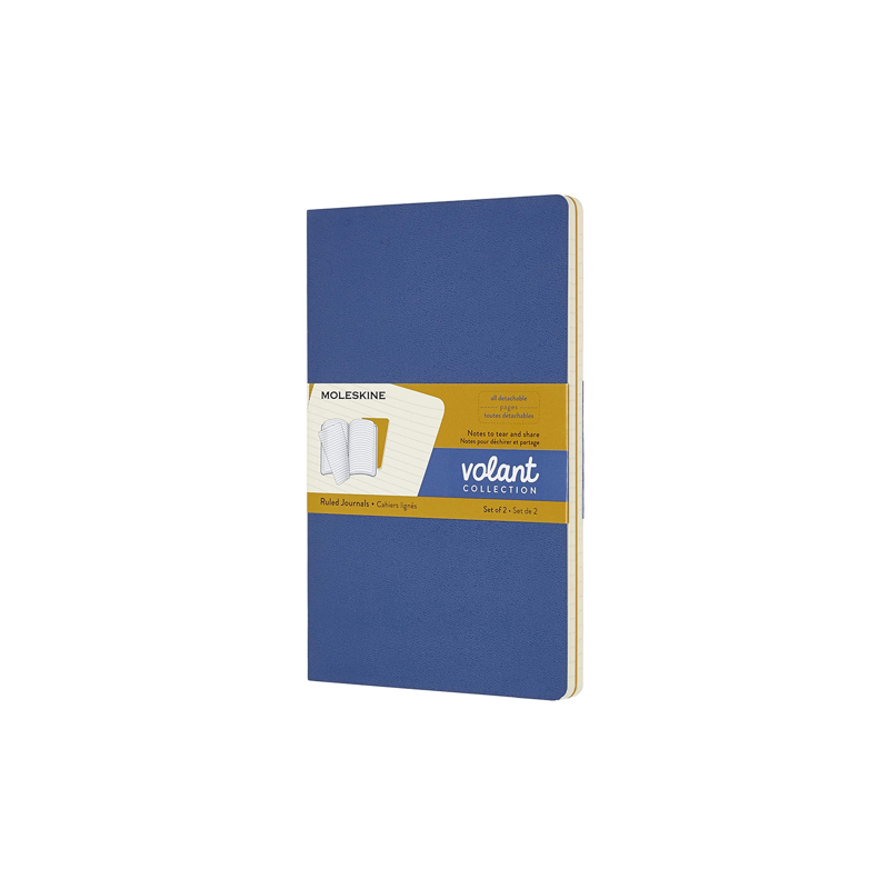 Pocket Volant Ruled Forget-Me-Not Blue/Amber