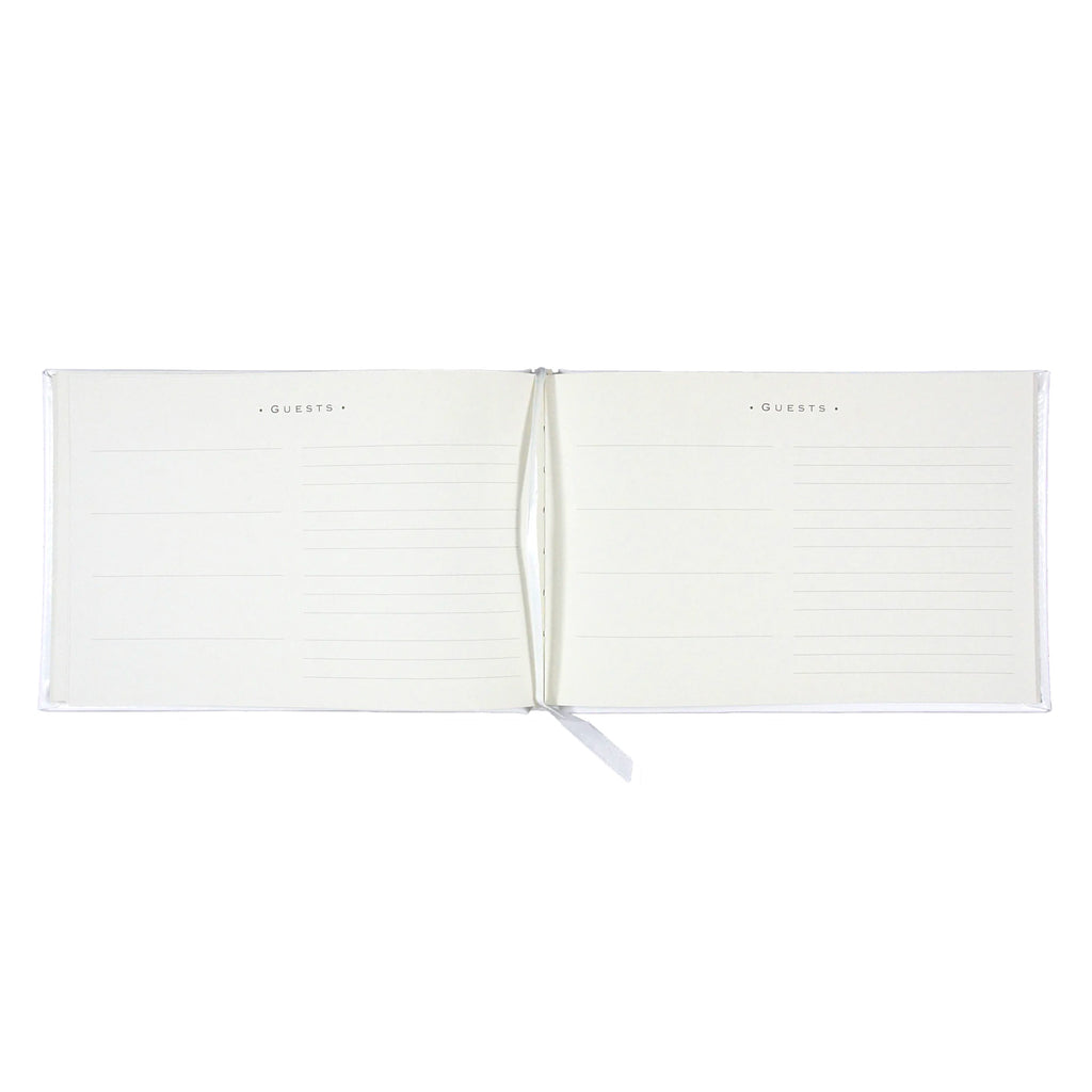 White Leather Guestbook