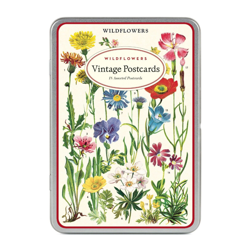 Wildflowers 2 Vintage Postcard, set/18