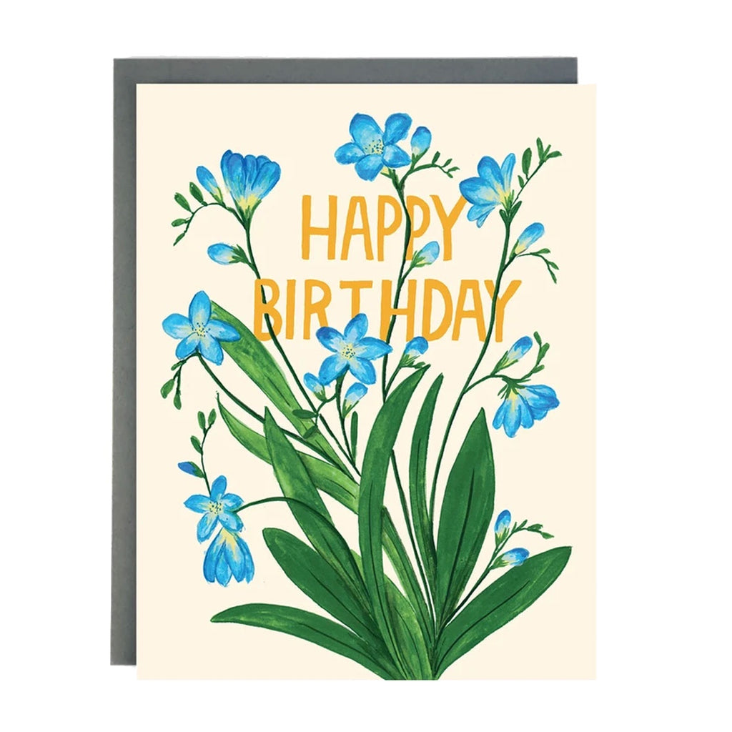 Birthday Freesias Single Card
