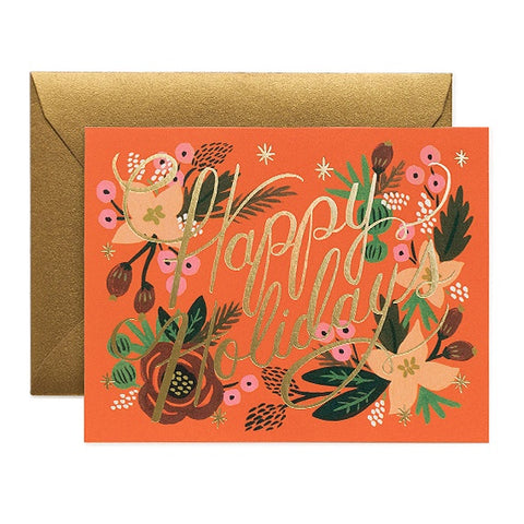 Poinsettia Holiday Single Card